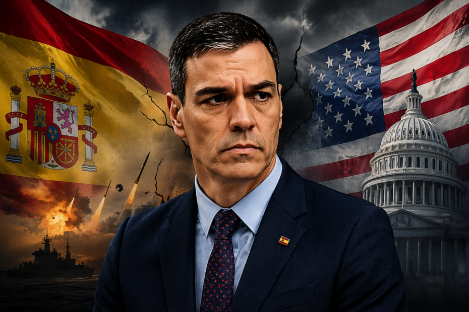 Pedro Sánchez en medio de tensión entre España y Estados Unidos por conflicto internacional en 2026