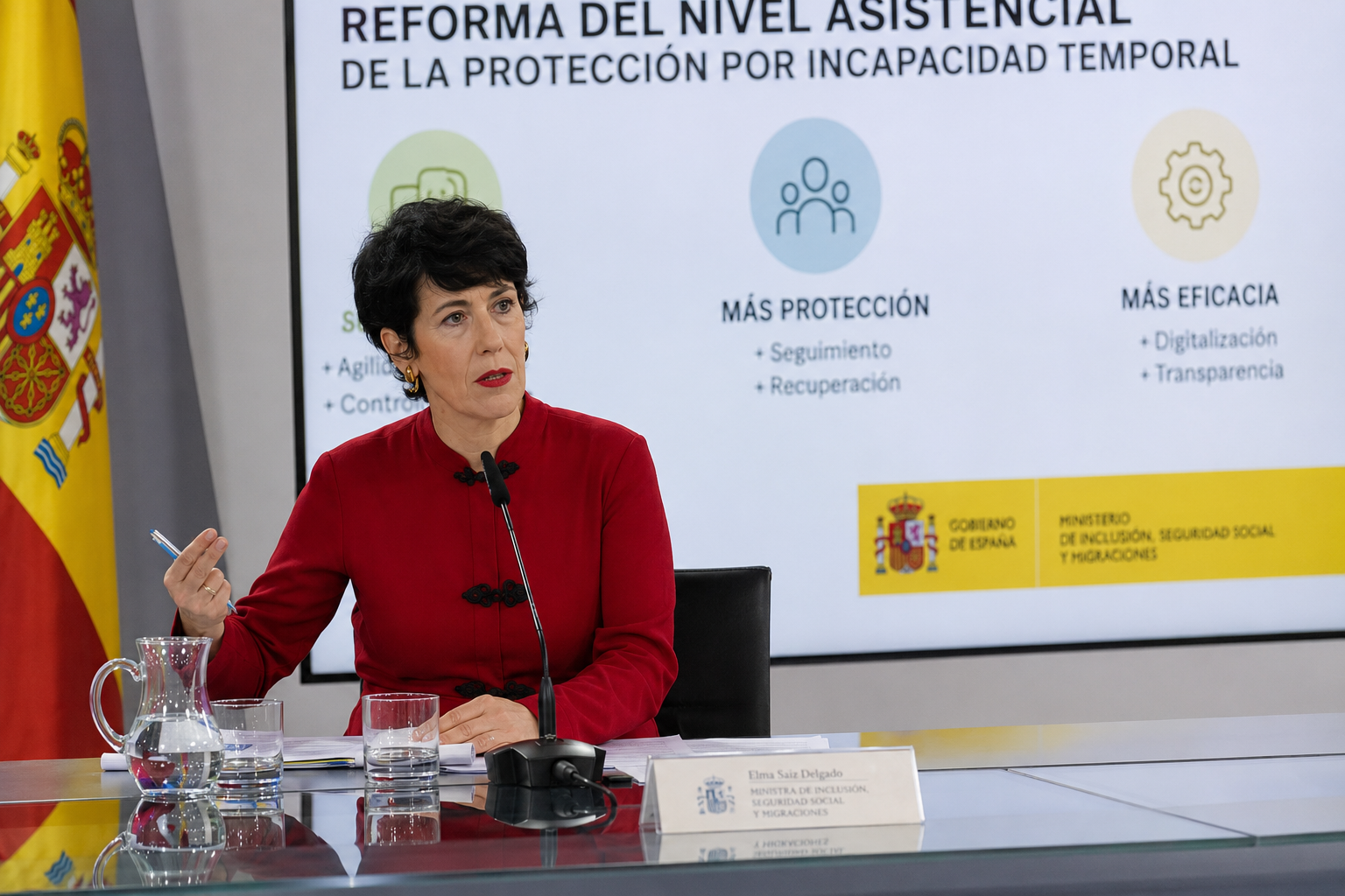 Presentación institucional sobre reformas del sistema de incapacidad temporal y medidas para reducir el absentismo laboral en España